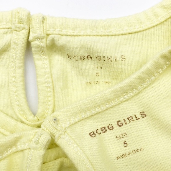 BCBGirls little girls neon yellow ruffle top set - Picture 3 of 4